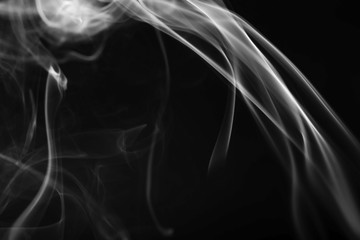 Abstract beautiful smoke on a black background