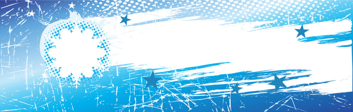 Horizontal winter banner.Winter sports