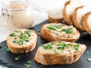 homemade turkey pate on bread