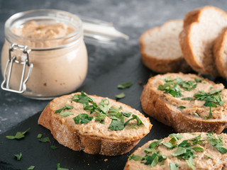 homemade turkey pate on bread