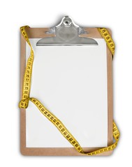 Blank Clipboard with Measuring Tape