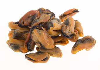 Chinese style sun dried oysters on background