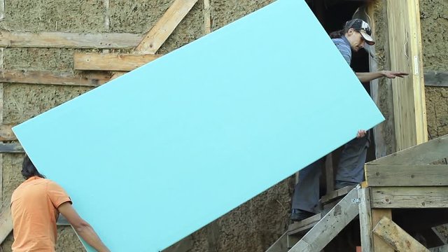 working sheet of drywall