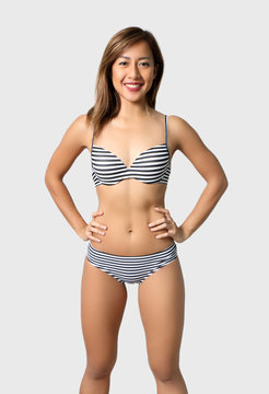 asian woman bikini Stock Photo