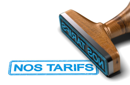 Nos Tarifs, Conditions Tarifaires sur Fond Blanc