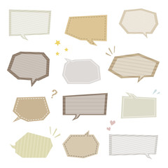 吹き出し クラフト風  / vector eps10 