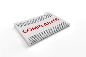 Complaints on Newspaper background