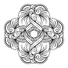 Abstract black and whit ethnic motif © sablegear