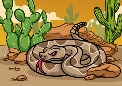 cartoon rattle snake