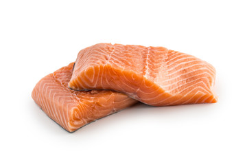Salmon fish. Salmon fillet isolated on white