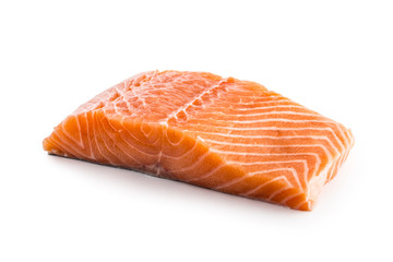 Salmon fish. Salmon fillet isolated on white