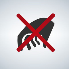 Obraz premium Do not touch prohibition sign