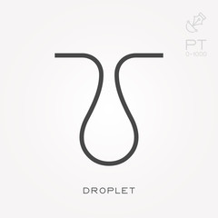 Line icon droplet
