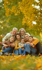 Fototapeta premium Big family having fun