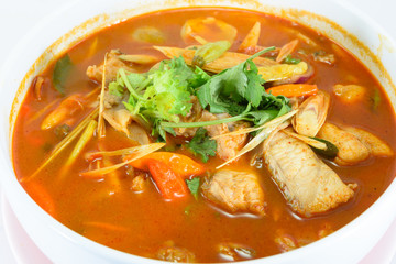 Fish in thai style spicy soup