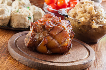Homemade baked pork knuckle