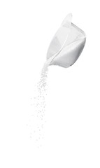 Salt or Sugar Sprinkling Out of the Bowl