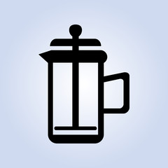 Teapot kettle trendy icon