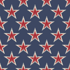 Obraz premium seamless retro stars pattern