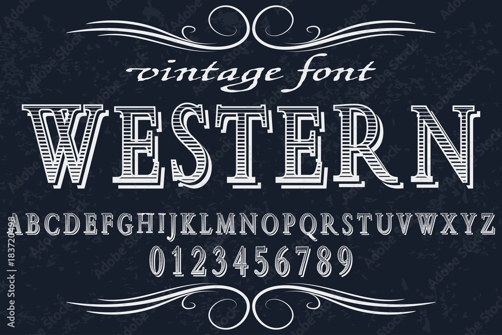 Poster font.alphabet.script.typeface.label. handcrafted vector