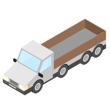 Truck. Isometric vector illustration