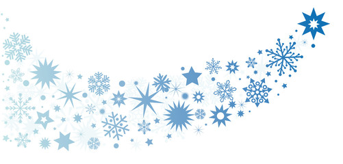 Banner Weihnachtsdeko blaue Sterne