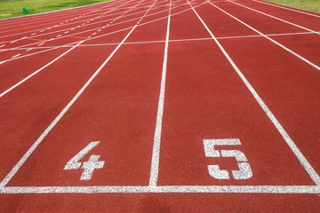 Athletics Hundred Meters Start Line Athlete Closeup Perspective