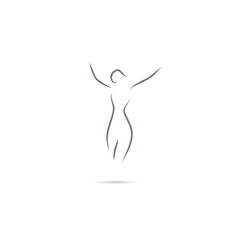 woman shape icon vector
