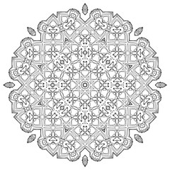 Naklejka premium Flower Mandala. Vintage decorative elements.