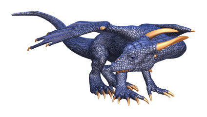 Obraz premium 3D Rendering Fantasy Dragon on White