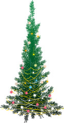 Pinetree with ornaments