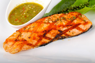 Grilled salmon