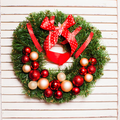 Fototapeta na wymiar Christmas holiday wreath