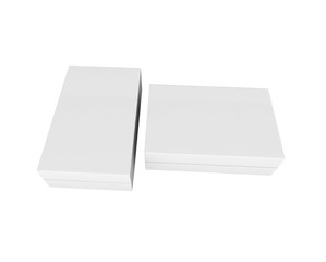 Realistic Package Cardboard Box set. For Software, electronic device and other products. 3d illustration.
