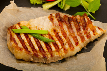Grilled pork cutlet