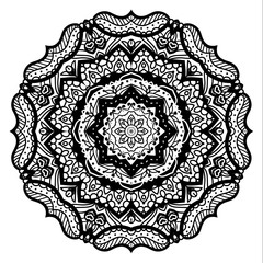 Flower Mandala. Vintage decorative elements.