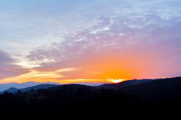 Dramatic sunset sky