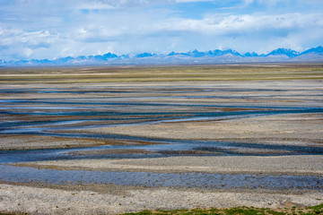 Scenic valley with the river, Kyrgyzstan