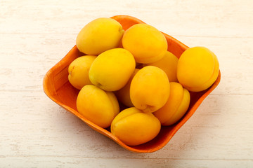 Ripe sweet apricots