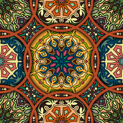 Seamless pattern. Vintage decorative elements. Hand drawn background. Islam, Arabic, Indian, ottoman motifs. Perfect for printing on fabric or paper.