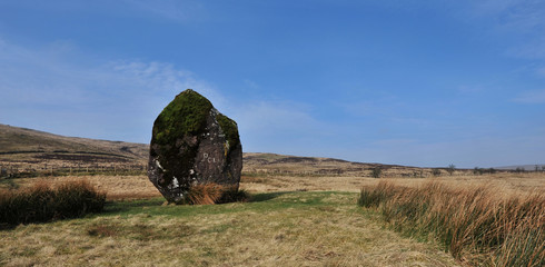 MAEN LLIA, Standing Stone, Beacons National Park, Wales, UK