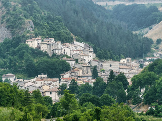Obraz premium Rocca Pia (L'Aquila, Abruzzi, Italy): panoramic view