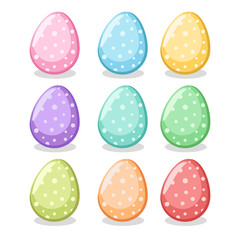 Set of Dotted Eggs
