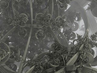 futuristic digital 3d art fractal illustration 