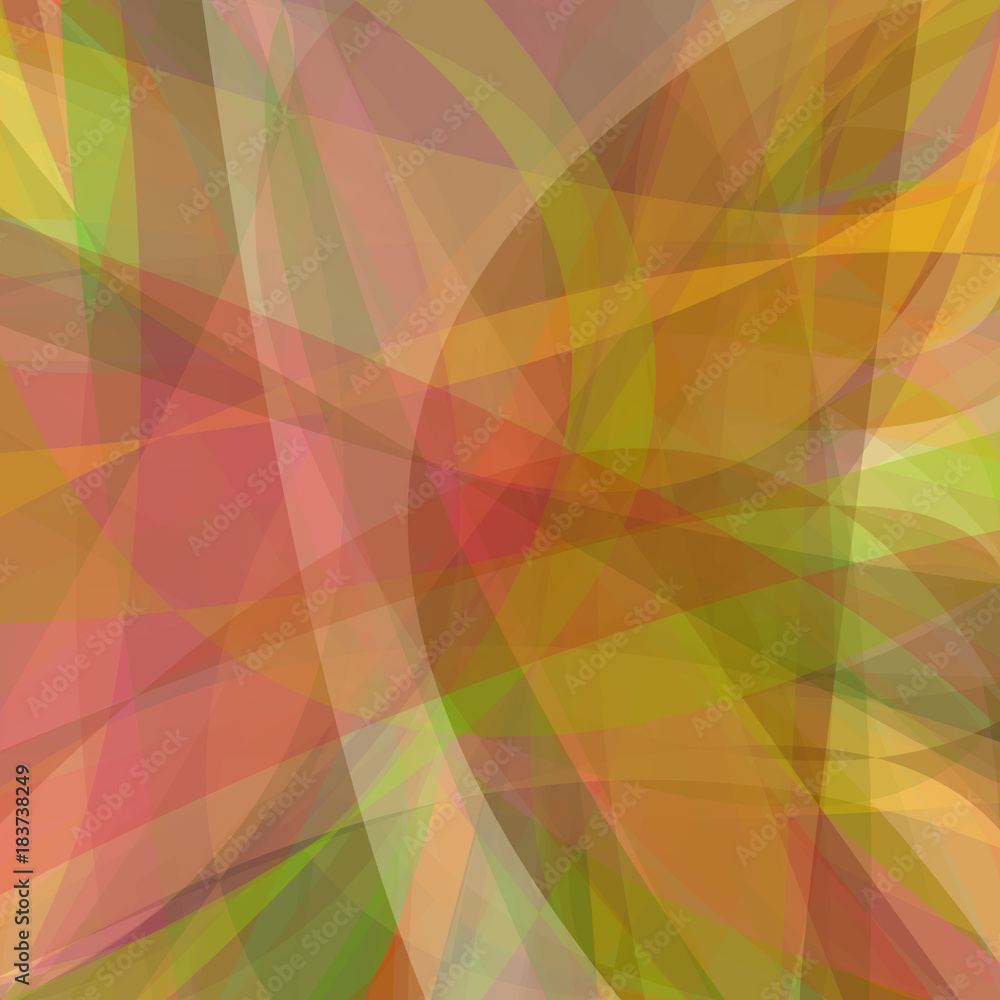Poster multicolored abstract background from dynamic curves - vector design