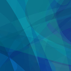 Blue curved abstract motion background - vector graphic design