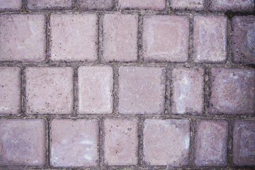 Grey square pavement tiles. Texture background.