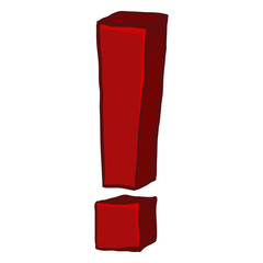 Vector Cartoon Red Exclamation Mark