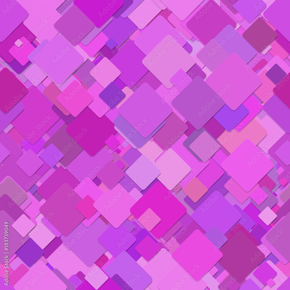 Poster seamless abstract diagonal square pattern background from rounded pieces in pink tones