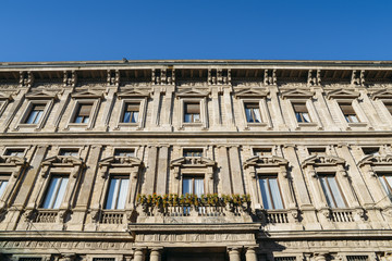 Baroque-style architecture in Milan, Lombardy, Italy